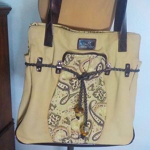 Beijo Couture Canvas & Patent Leather Tote Bag
